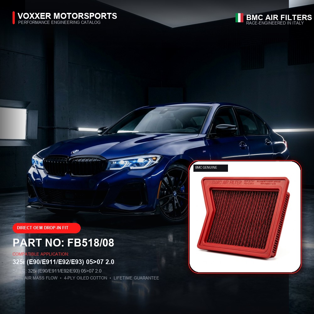 BMC Air Filter — FB518/08 (325i (E90/E911/E92/E93) 05>07 2.0)