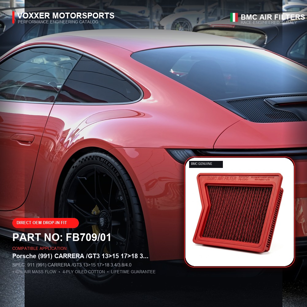 BMC Air Filter — FB709/01 (911 (991) CARRERA /GT3 13>15 17>18 3.4/3.8/4.0)