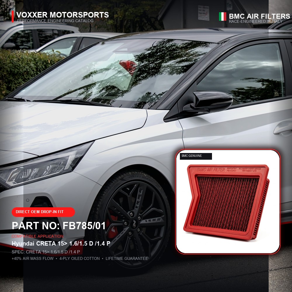 BMC Air Filter — FB785/01 (CRETA 15> 1.6/1.5 D /1.4 P)