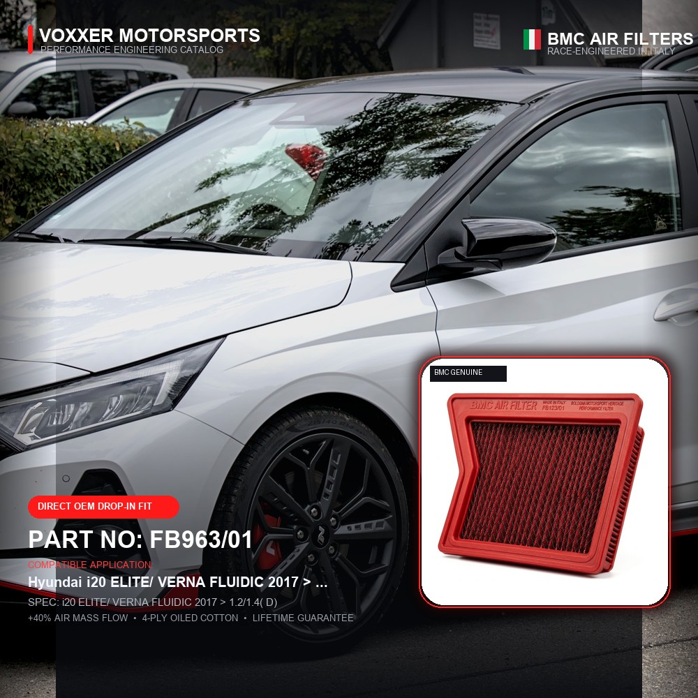 BMC Air Filter — FB963/01 (i20 ELITE/ VERNA FLUIDIC 2017 > 1.2/1.4( D))