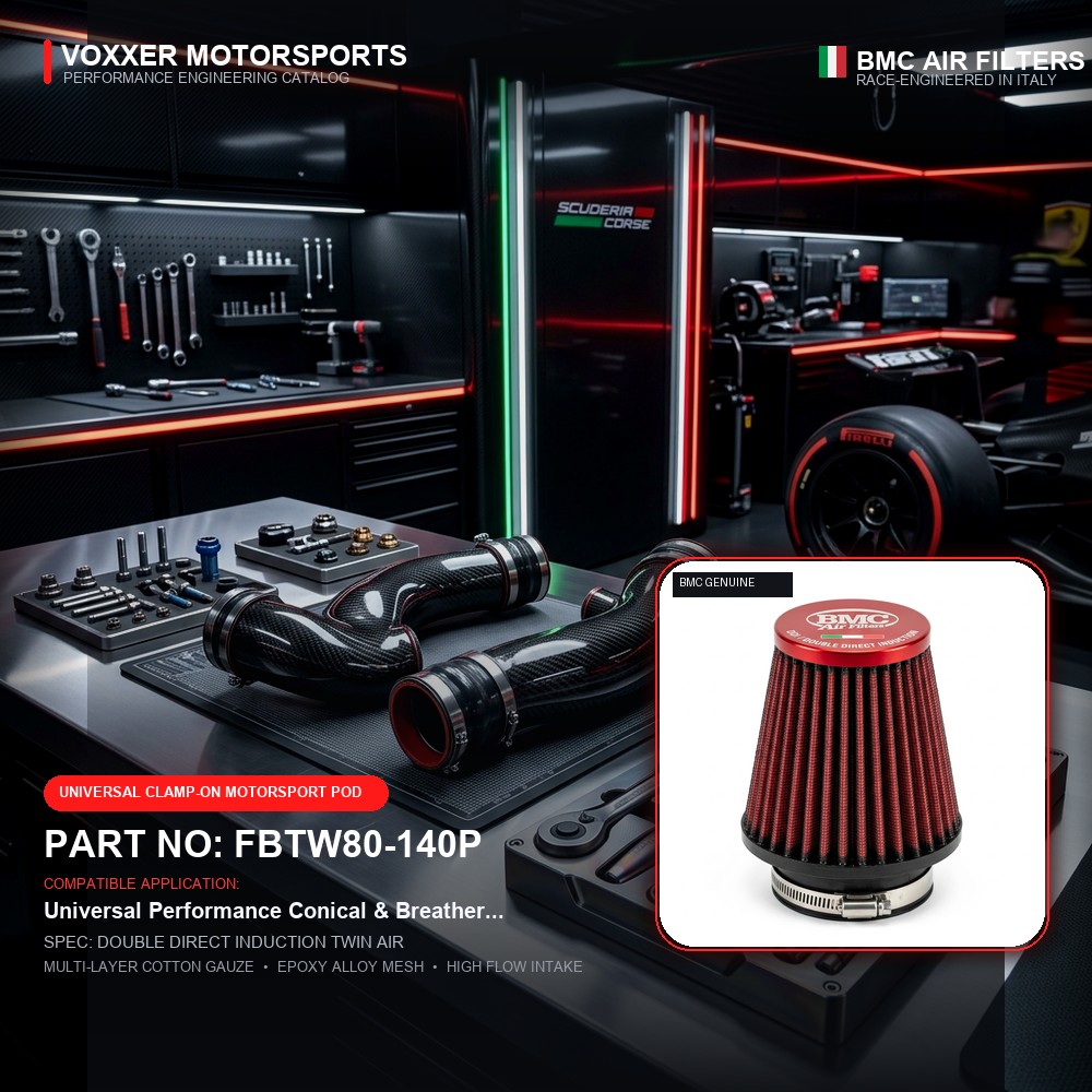 BMC Air Filter — FBTW80-140P (DOUBLE DIRECT INDUCTION TWIN AIR)