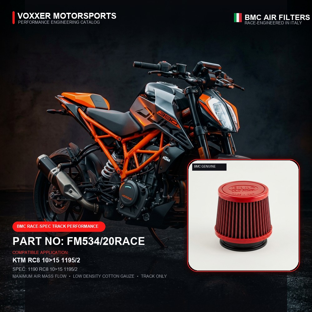 BMC Air Filter — FM534/20RACE (1190 RC8 10>15 1195/2)